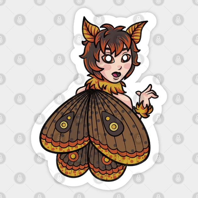 Moth girl Sticker by BeataObscura